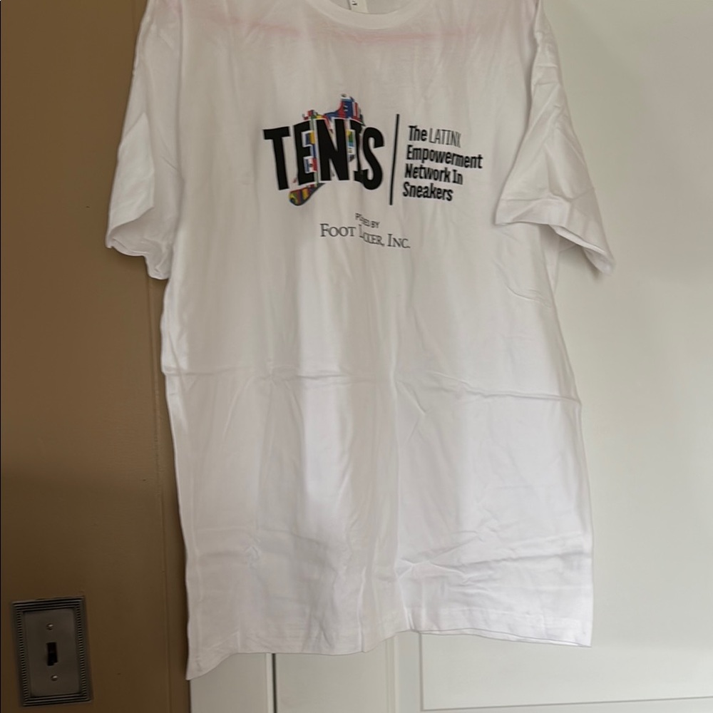 White Short Sleeve Tee with Bold Graphic